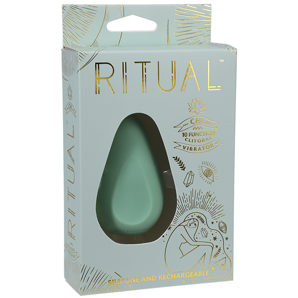 Love yourself with this pale green triangular egg shaped clitoral vibrator. Smooth surface at the bottom for easy holding. Packaged in pale green box with gold writing.