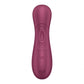 love yourself with the red clitoral stimulator with two interchangeable caps. Back side with 3 button controls.