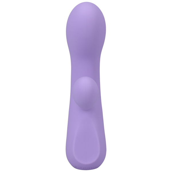 Small pale purple rabbit vibrator great for self-love. Includes flat area at base for easy holding.