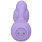 Small pale purple rabbit vibrator great for self-love. Includes power button at base as well as the two magnetic charging pieces.