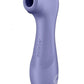 love yourself with the purple clitoral stimulator with two interchangeable caps.