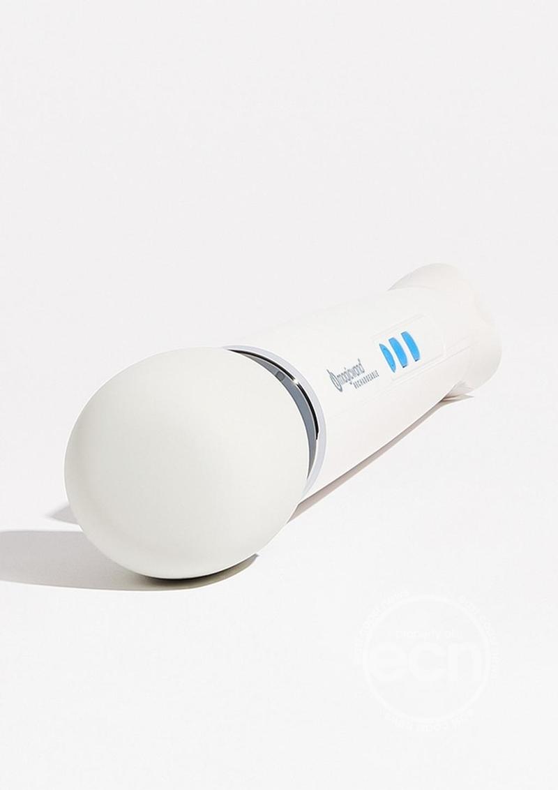 white wand with large domed head with 3 blue buttons. Undoubtedly one of the best sex toys and most powerful vibrators available.